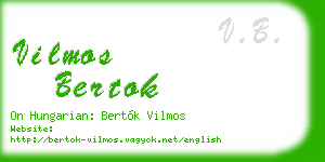 vilmos bertok business card